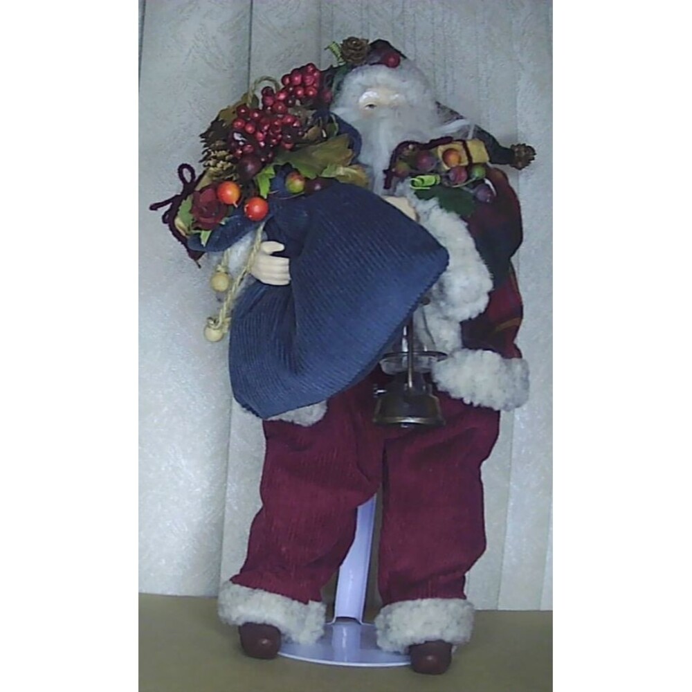 Vtg Woodland Santa Claus 12" Unique Rustic